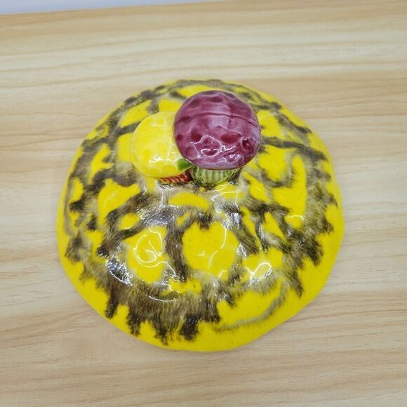 Vintage California Originals MCM Mushroom Replacement Cookie Jar Lid 7.75" - Picture 13 of 16